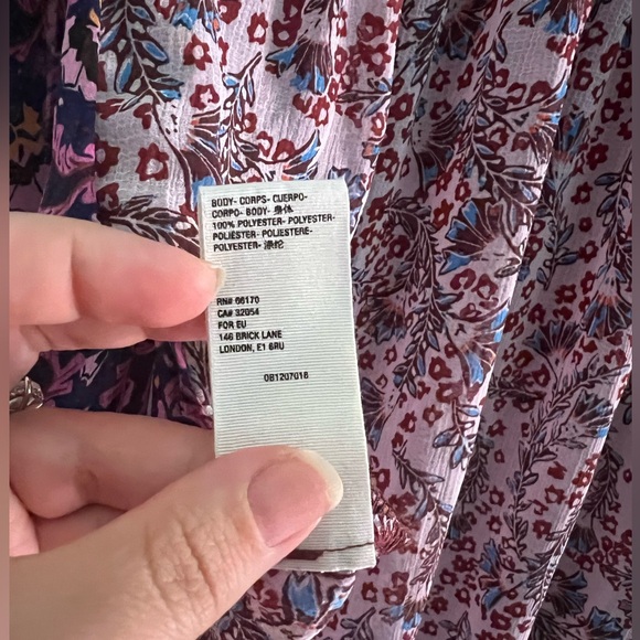 Free People - Dani Blouse Dark Combo - Size Small - Picture 8 of 9